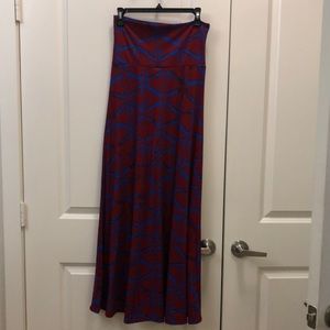 Lularoe maxi dress/ skirt red and blue